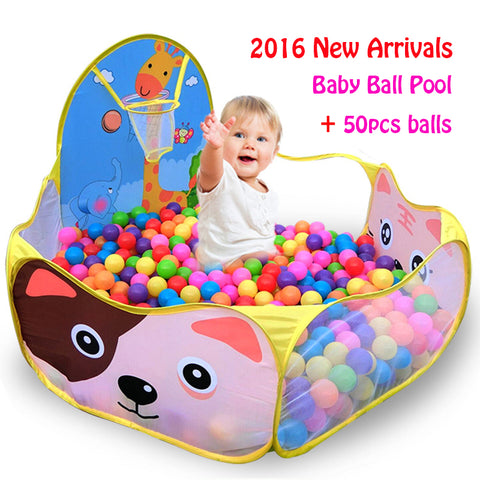 50pcs Balls+1.2M Baby Playpens For Children Outdoor/Indoor Foldable Kids Ball Pit Pool Tent Game House Toy Fencing Activity&Gear