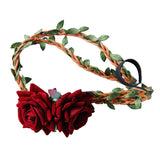 Halloween Lady Hairband Bridal Party Rose Flower Lace Headband Garland Hair Hoop