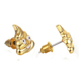 1 Pair New Fashion Simple Eye Head Alloy Women Stud Earrings GD