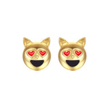 1 Pair New Fashion Simple Dog Head Alloy Women Stud Earrings