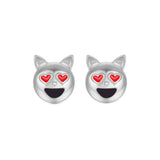 1 Pair New Fashion Simple Dog Head Alloy Women Stud Earrings